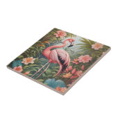 ゴージャスな熱帯ピンクのフラミンゴの鳥 タイル (側面)