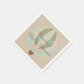 ゴージャスな熱気球ニュートラル赤ちゃんシャワー スタンダードカクテルナプキン (角)