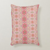 ゴージャスな珊瑚と緑 アクセントクッション (正面(垂直))