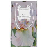 ゴージャスな白い虹彩 スモールペーパーバッグ (正面)