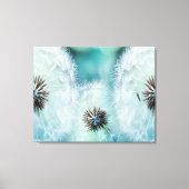 ゴージャスな白ふわふわの花 キャンバスプリント (正面)