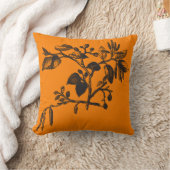 ゴージャスな秋のオレンジとアルダーブランチ クッション (ブランケット)