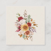 ゴージャスな秋カラフルの葉の結婚式RSVP エンクロージャーカード (裏面)