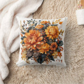 ゴージャスな秋フローラ クッション (ブランケット)