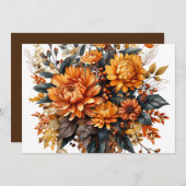 ゴージャスな秋フローラ 招待状 (正面/裏面)