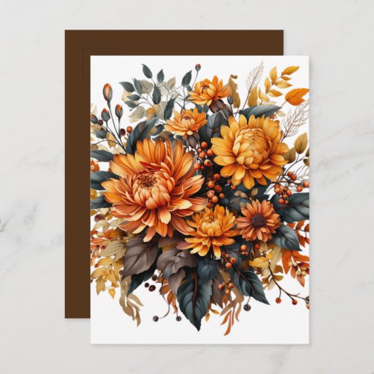 ゴージャスな秋フローラ 案内ポストカード (正面/裏面)