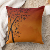 ゴージャスな竹と山の景色 クッション (ブランケット)