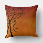 ゴージャスな竹と山の景色 クッション (裏面)