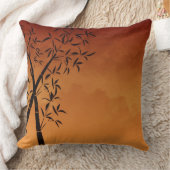 ゴージャスな竹と山の景色 クッション (ブランケット)