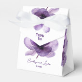 ゴージャスな紫結婚の花 フェイバーボックス (正面サイド)