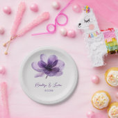 ゴージャスな紫結婚の花 ペーパープレート (パーティー)