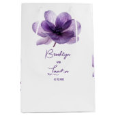 ゴージャスな紫結婚の花 ミディアムペーパーバッグ (正面)