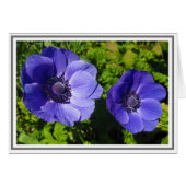 ゴージャスな紫色のポピー空白のフォトノートカード (正面横)