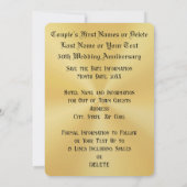 ゴージャスな結婚50周年の日を除いて 招待状 (裏面)