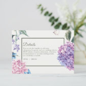 ゴージャスな絵を描手あじさいフローラ結婚ズ エンクロージャーカード (スタンド正面)