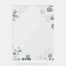 ゴージャスな緑のエレガンス結婚ラージのサイン アクリルサイン