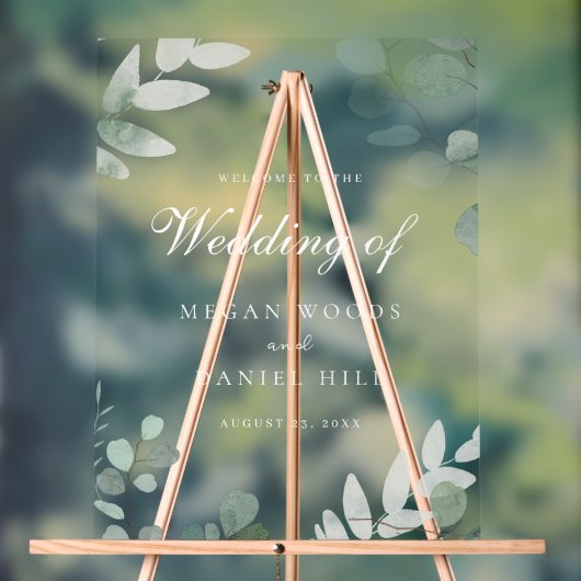 ゴージャスな緑のエレガンス結婚ラージのサイン アクリルサイン (ニュートラル)