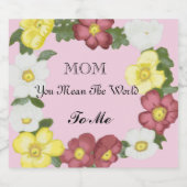 ゴージャスな編集可能ワイルドバラ スパークリングワインラベル (シングルラベル)