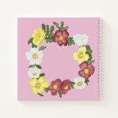 ゴージャスな編集可能ワイルドバラ ノートブック (裏面)