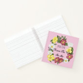 ゴージャスな編集可能ワイルドバラ ノートブック (内部)