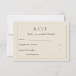 ゴージャスな縁取りの結婚式RSVPカード | 結婚式のモチーフに合わせたデザイン 出欠カード