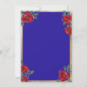 ゴージャスな美女と野獣の黄色いおとぎ話 招待状 (裏面)