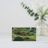 ゴージャスな芝生の写真造園名刺 名刺 (スタンド正面)