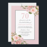 ゴージャスな花女性70thバースデーパーティー招待状 招待状<br><div class="desc">ゴージャスな花女性70th誕生日パーティー招待状ストアのマッチングコレクションを参照</div>