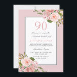 ゴージャスな花女性90thバースデーパーティー招待状 招待状<br><div class="desc">ゴージャスな花女性90thバースデーパーティー招待状ストアのマッチングコレクションを参照</div>