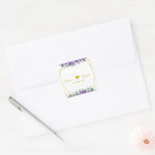 ゴージャスな薄紫とラベンダーブドウ園 スクエアシール (封筒)