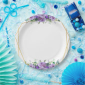 ゴージャスな薄紫とラベンダーブドウ園 ペーパープレート (パーティー)