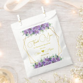 ゴージャスな薄紫とラベンダーヴィンヤードありがとう フェイバーバッグ (クリップ留めされた状態)