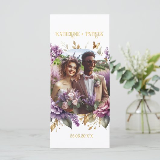 ゴージャスな薄紫とラベンダー結婚のブドウ園 メニュー (スタンド正面)