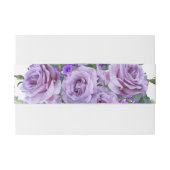 ゴージャスな薄紫ラベンダーヴィン結婚ヤード 招待状ベリーバンド (裏面例)