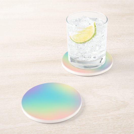 ゴージャスな虹のグラデーション コースター (側面)