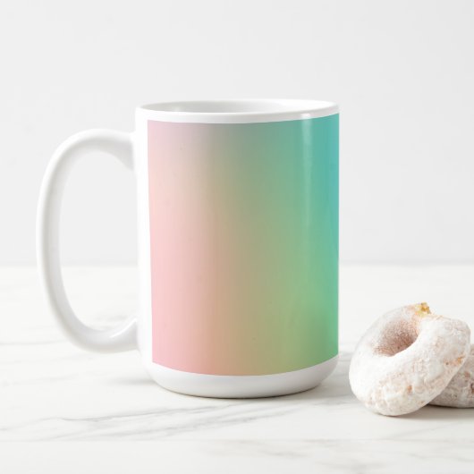 ゴージャスな虹のグラデーション コーヒーマグカップ (ドーナツ)