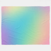 ゴージャスな虹のグラデーション フリースブランケット (正面(横))