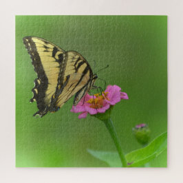 ゴージャスな蝶オン《植物》百日草 ジグソーパズル