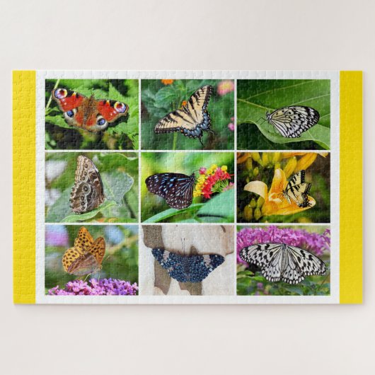 ゴージャスな蝶コラージュ、12歳以上、1014点 ジグソーパズル (横)