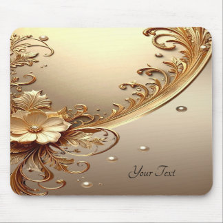 ゴージャスな装飾の花柄マウスパッド マウスパッド