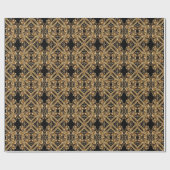 ゴージャスな装飾の花 ギフト包装紙 ラッピングペーパー (フラット)