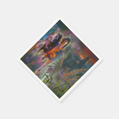 ゴージャスな西部馬のナプキン スタンダードカクテルナプキン (角)