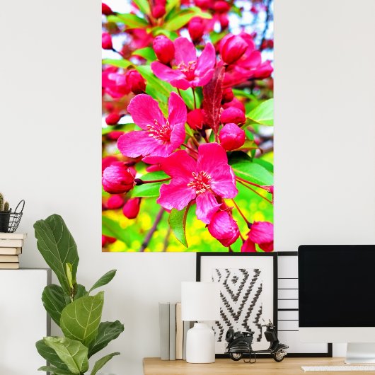 ゴージャスな赤いバロンのクラベアップルの写真 ポスター (ホームオフィス)