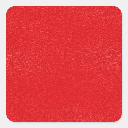 ゴージャスな赤いレザーテクスチャ スクエアシール (正面)