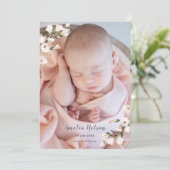 ゴージャスな赤ちゃん生まれたばかりのの誕生のお知らせ 招待状 (スタンド正面)