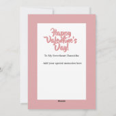 ゴージャスな赤のスパンコールリボン バレンタイン シーズンカード (裏面)