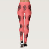 ゴージャスな赤マンデラ模様 レギンス (裏面)