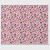 ゴージャスな赤面バラギフトラップ ラッピングペーパー (フラット)