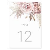 ゴージャスな赤面フローラウェディングレセプションパーティー テーブルナンバー (裏面)