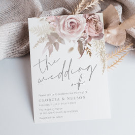 ゴージャスな赤面フローラ結婚ザ・オブ 招待状